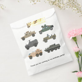 Military Tanks Favor Bags Geschenktütchen