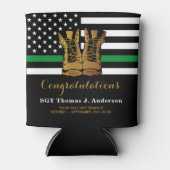 Military Thin Green Line Personalized Dosenkühler (Vorderseite)