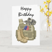 Military, USA Dog Tag, Veteran Soldier Birthday Karte (Gelbe Blume)