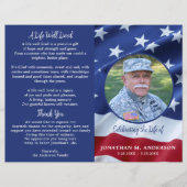 Military USA Flag Celebration Life Funerary Progra (Vorderseite)