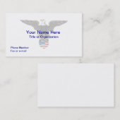 Military Veteran Eagle Business Card Visitenkarte (Vorne/Hinten)