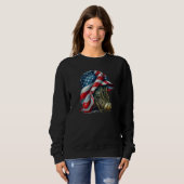 Military Veteran Patriotic American Flag 10 Sweatshirt (Vorne ganz)