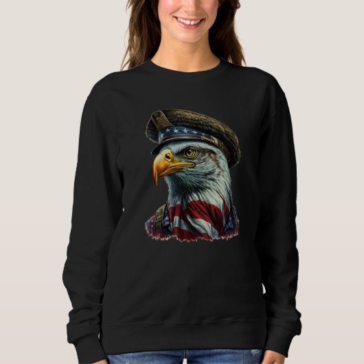 Military Veteran Patriotic American Flag  7 Sweatshirt (Vorderseite)