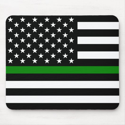 Military & Veterans-amerikanische Flagge mit dünne Mousepad (Vorne)