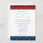 Military Wedding Invitation Silhouette Flag Heart Einladung (Rückseite)