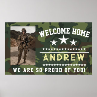 Military Welcome Home Banner - Army National Guard Poster