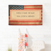 Military Welcome Home Name Rank Banner (Insitu)