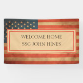 Military Welcome Home Name Rank Banner (Horizontal)