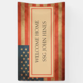 Military Welcome Home Name Rank Banner (Vertikal)