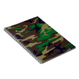 Military Woodland Camouflage Notebook-Planer Notizblock