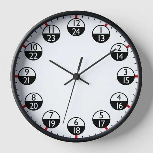 Militärzeit 24 Stunden Uhr (Vorderseite)