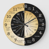 Militärzeituhr mit sonniger Schrift Große Wanduhr (Vorderseite)