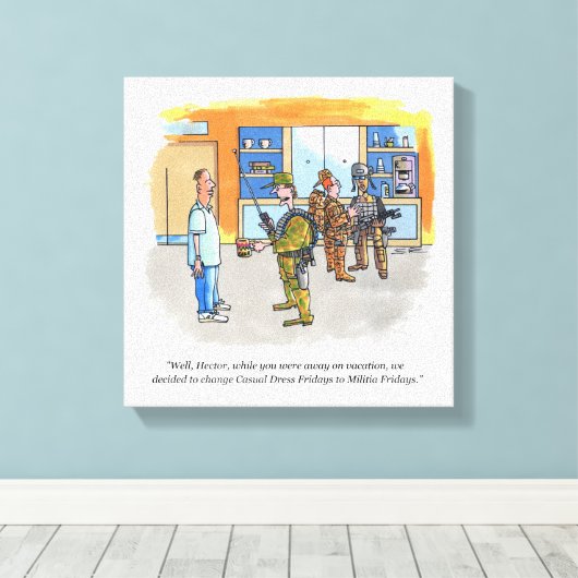 Militia Freitags Leinwand (Insitu (Holzboden))