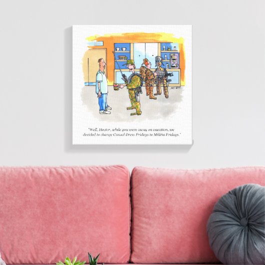 Militia Freitags Leinwand (Insitu (Wohnzimmer))