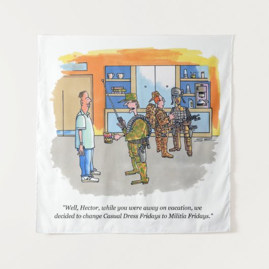 Militia Fridays Tapestes Wandteppich (Vorderseite)