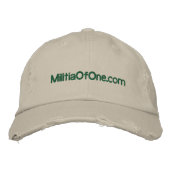 MilitiaOfOne.com Hat Bestickte Baseballkappe (Vorderseite)