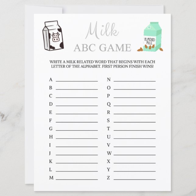 Milk ABC Game (Vorderseite)