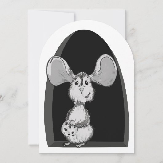 Milk and Cookie Mouse Sweet First Birthday Einladung (Rückseite)