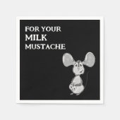 Milk and Cookie Mustache Mouse First Birthday Serviette (Vorderseite)