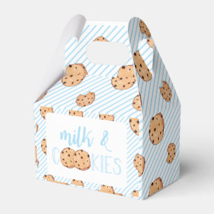 Milk and Cookies blaue Geburtstagsfeier Geschenkschachtel