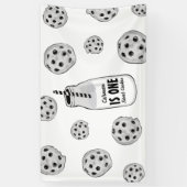 Milk and Cookies Sweet One Birthday Banner (Vertikal)