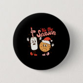 Milk And Cookies Tis The Season Holiday  Button (Vorderseite)