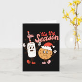 Milk And Cookies Tis The Season Holiday  Karte (Gelbe Blume)