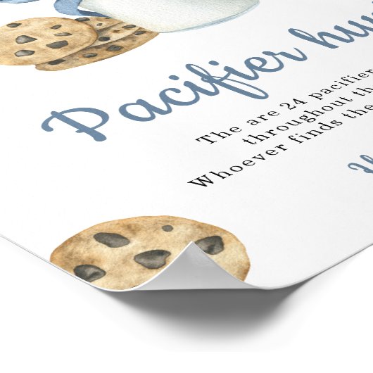 Milk Baby Dusche Schnuller Jagd Spiel Poster (Ecke)