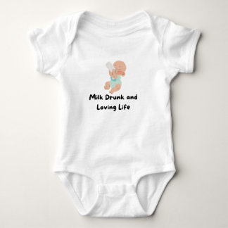 👶 "Milk Betrunken and Love Life" Baby T-Shirt 🍼 Strampler