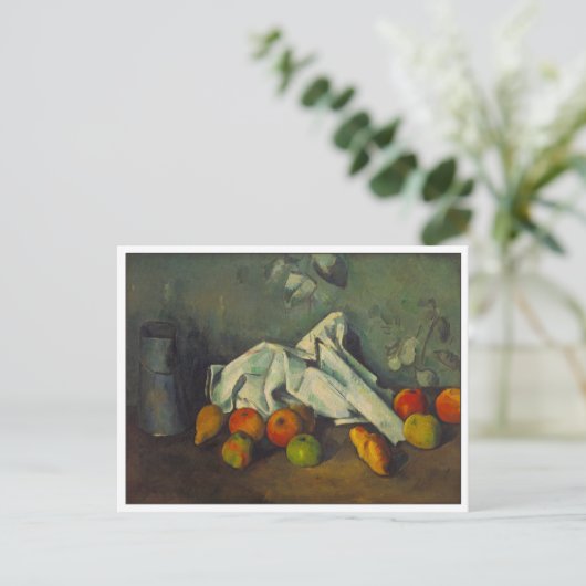 Milk Can and Apples von Cezanne Postkarte (Stehend Vorderseite)