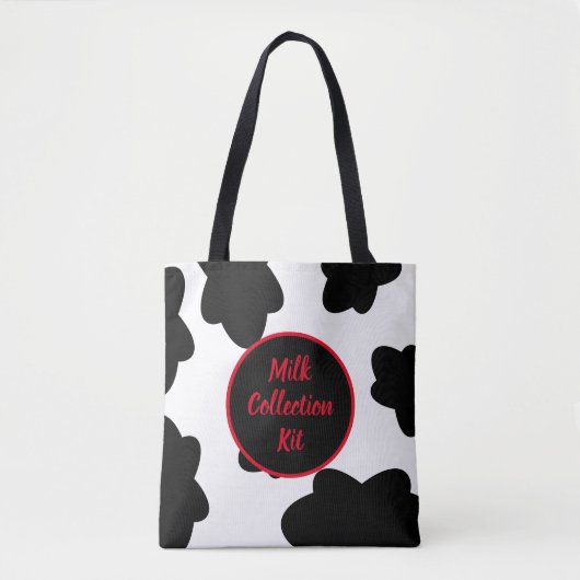 "Milk Collection Kit" Kuh Print Tasche (Vorderseite)
