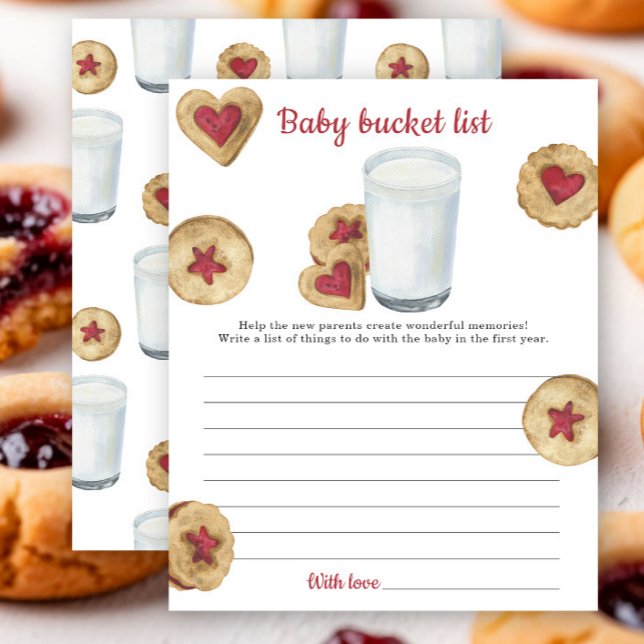 Milk & Cookies Baby Shower Baby bucket list (Von Creator hochgeladen)