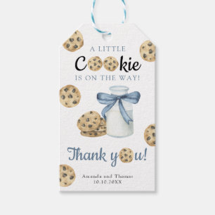 Milk & Cookies Babyparty - Danke Karte Geschenkanhänger