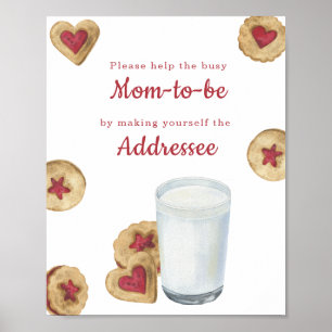 Milk & Cookies Babyparty - zukünftige Mutter als A Poster