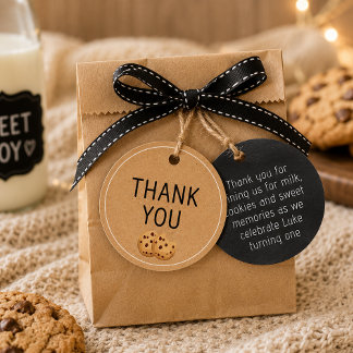 Milk & Cookies Geburtstags-Dankeschön-Anhänger Geschenkanhänger