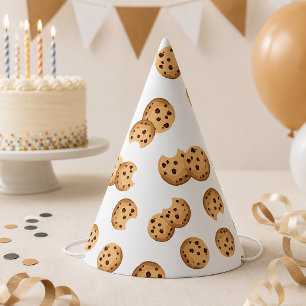 Milk & Cookies Geburtstagshut – Schokoladenstückch Partyhütchen