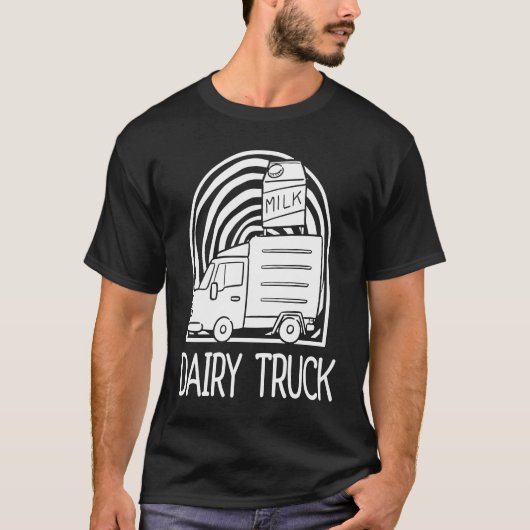 Milk Dairy Cow Farmer Farm Farming Milk Truck T-Shirt (Vorderseite)
