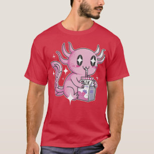 Milk Drink Axolotl Kawaii Niedlich Japan Premium T-Shirt