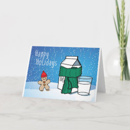"Milk & Ginger" Funny Snow Holiday Card Feiertagskarte