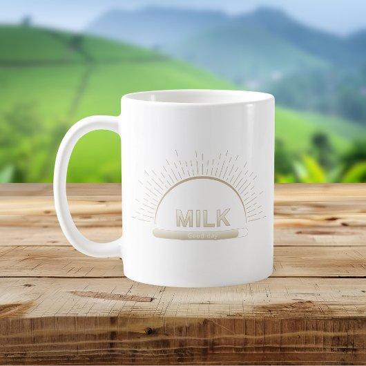 Milk Good Day Neutral Minimal Mug Kaffeetasse