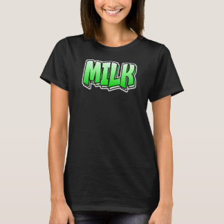 Milk Graffiti Stil, der Milch sagt T-Shirt