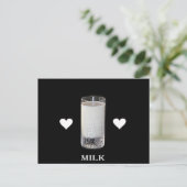 Milk (Hearts) Postkarte (Stehend Vorderseite)