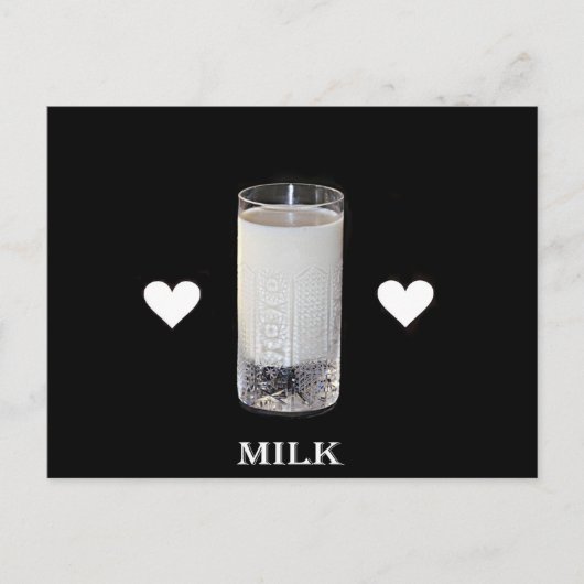 Milk (Hearts) Postkarte (Vorderseite)