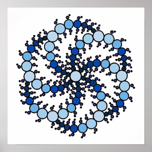 Milk Hill Blue Crop Circle Poster (Vorne)