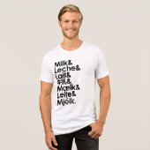Milk Is Our Love Language (White) Tri-Blend Shirt (Vorderseite voll)