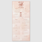 Milk It For All It's Worth 2026 Brown Calendar Magnetkarte (Vorderseite)