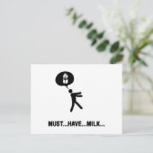 Milk Lover Postkarte (Stehend Vorderseite)