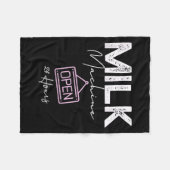 Milk Machine Open 24 Hours Funny Breastfeeding New Fleecedecke (Vorderseite (Horizontal))