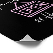 Milk Machine Open 24 Hours Funny Breastfeeding New Poster (Ecke)