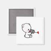 Milk Mocha Couple Valentine Design 1 Magnet (Vorderseite/Rückseite)